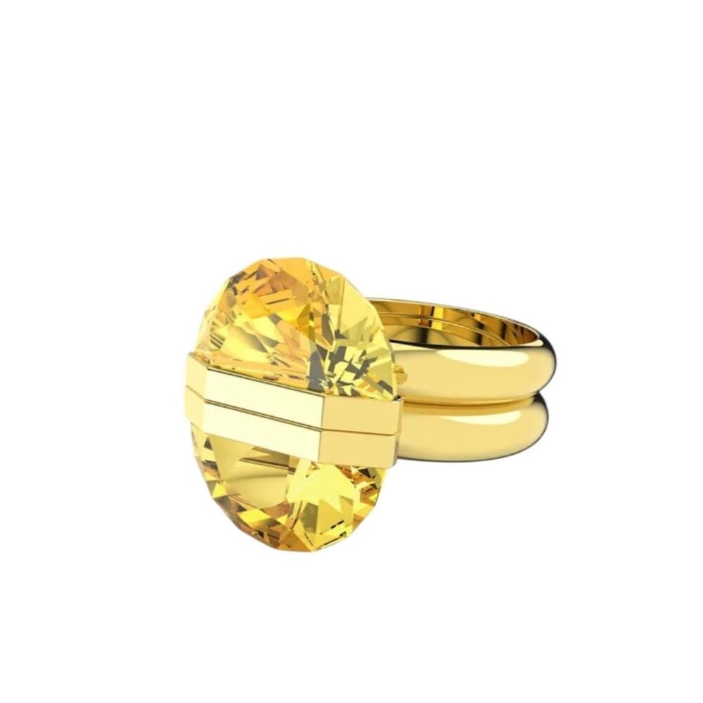 Swarovski Lucent ring Magnetic closure, Yellow, Gold-tone plated size 55/7 - Picture 4 of 7